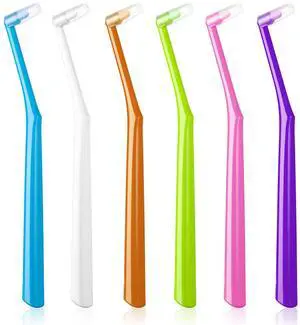 End Tuft Toothbrush for Orthodontic, Soft Bristles Angled Toothbrush for Braces, Implants, Retainers, Back Teeth, and Wisdom Teeth, 6 Pcs End Tuft Toothbrush for Orthodontic, Soft Bristles Angled Toothbrush for Braces, Implants, Retainers, Back Teeth, and Wisdom Teeth, 6 Pcs