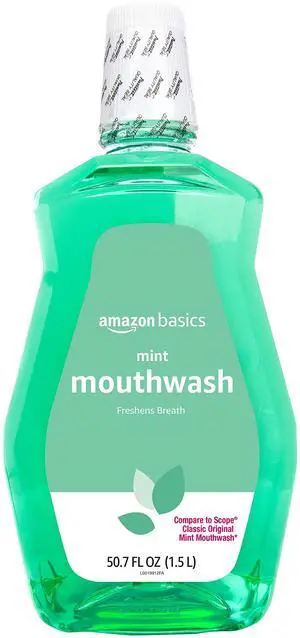 Fresh Breath Mouthwash for Bad Breath, Refreshing Mint, Clean Feeling, 50.7 Ounce (Pack of 1), (Previously Solimo) Fresh Breath Mouthwash for Bad Breath, Refreshing Mint, Clean Feeling, 50.7 Ounce (Pack of 1), (Previously Solimo)