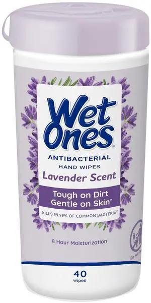 Antibacterial Hand Wipes, Lavender Wipes | Antibacterial Wipes, Moisturizing Wipes | 40 ct. Canister Antibacterial Hand Wipes, Lavender Wipes | Antibacterial Wipes, Moisturizing Wipes | 40 ct. Canister