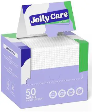 Disposable Face Towels, 10"×12" XL Face Towelette Disposable, Soft Makeup Remover Dry Wipes, Thick Facial Tissue for Women Cleansing, Skin Care, 50 Count (1 Pack) Disposable Face Towels, 10"×12" XL Face Towelette Disposable, Soft Makeup Remover Dry Wipes, Thick Facial Tissue for Women Cleansing, Skin Care, 50 Count (1 Pack)