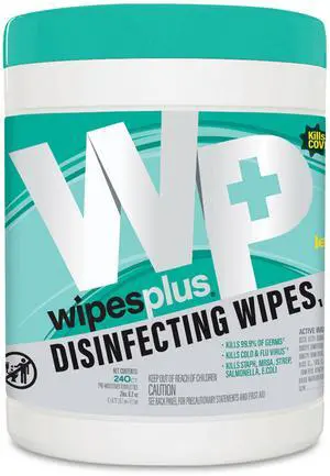 Disinfecting Surface Wipes Canister Bleach Free with Lemon Scent for Home and Business, 240 Count Disinfecting Surface Wipes Canister Bleach Free with Lemon Scent for Home and Business, 240 Count