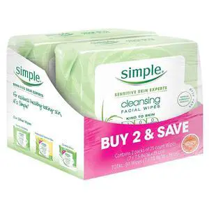 Kind to Skin Facial Wipes, Cleansing 25 ct, Twin Pack Kind to Skin Facial Wipes, Cleansing 25 ct, Twin Pack