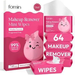 Mini Makeup Remover Wipes - 8 Pack (64 Wipes) Unscented Gentle Face Wipes for Full Face Makeup Removal - Non-Irritating & Micellar Formula Travel Ready - Gift for Women & Bridesmaids Mini Makeup Remover Wipes - 8 Pack (64 Wipes) Unscented Gentle Face Wipes for Full Face Makeup Removal - Non-Irritating & Micellar Formula Travel Ready - Gift for Women & Bridesmaids