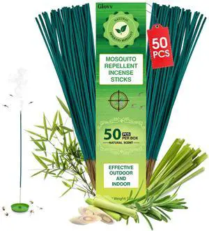 50 Pcs Natural Mosquito Repellent Outdoor Patio, Citronella Oil Mosquito Incense Sticks Plant-Based Bug Repellent for Patio Camping Fishing Backyard Travel Mosquito Control 50 Pcs Natural Mosquito Repellent Outdoor Patio, Citronella Oil Mosquito Incense Sticks Plant-Based Bug Repellent for Patio Camping Fishing Backyard Travel Mosquito Control