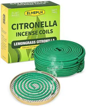 Citronella Incense Coil Outdoor - Each Burns for 8 Hours (Contains 20 coils & 1 Stands) Citronella Incense Coil Outdoor - Each Burns for 8 Hours (Contains 20 coils & 1 Stands)