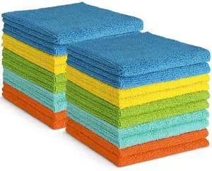Microfiber Cleaning Cloth, 20PK, Soft Absorbent Rags, Microfiber Towels for Cars, Kitchen Towels, Dusting Cloth for Home, Window, Cleaning Supplies, 12"×12" Microfiber Cleaning Cloth, 20PK, Soft Absorbent Rags, Microfiber Towels for Cars, Kitchen Towels, Dusting Cloth for Home, Window, Cleaning Supplies, 12"×12"