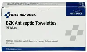 12-018 Benzalkonium Chloride Wipes, Individually Wrapped, 10 Count 12-018 Benzalkonium Chloride Wipes, Individually Wrapped, 10 Count