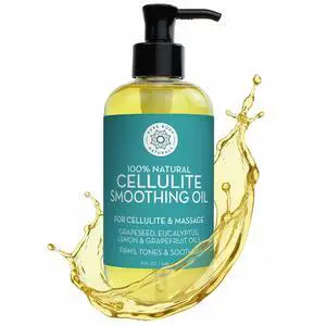 Anti Cellulite Massage Oil, 8 fl oz | 100% Natural Cellulite Remover for Legs and Thighs | Chemical Free Firming Body Massage Oil for Women, Tightens Skin and Reduces Stretch Marks Anti Cellulite Massage Oil, 8 fl oz | 100% Natural Cellulite Remover for Legs and Thighs | Chemical Free Firming Body Massage Oil for Women, Tightens Skin and Reduces Stretch Marks