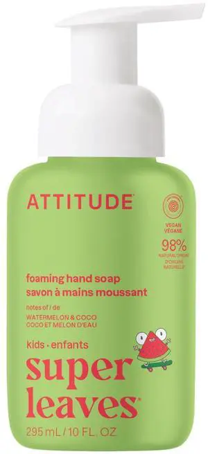 Foaming Hand Soap for Kids, EWG Verified, Dermatologically Tested, Plant- and Mineral-Based Ingredients, Vegan, Watermelon & Coco, 10 Fl Oz Foaming Hand Soap for Kids, EWG Verified, Dermatologically Tested, Plant- and Mineral-Based Ingredients, Vegan, Watermelon & Coco, 10 Fl Oz