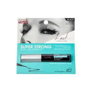 Lash Couture Super Strong Strip Lash Adhesive, Black, 0.17 Oz (5 g), 24 Hour Mega Grip Eyelash Glue for Clusters, Extensions & Strip Lashes, with Brush Applicator, Biotin-Infused, Latex-Free Lash Couture Super Strong Strip Lash Adhesive, Black, 0.17 Oz (5 g), 24 Hour Mega Grip Eyelash Glue for Clusters, Extensions & Strip Lashes, with Brush Applicator, Biotin-Infused, Latex-Free