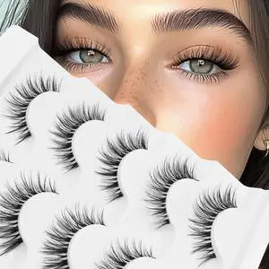 Veleasha Lashes Wispy False Eyelashes 100% Handmade Eyelashes Natural Look Fake Lashes Lightweight Lashes with Soft Clear Band 5 Pairs Pack (G2) Veleasha Lashes Wispy False Eyelashes 100% Handmade Eyelashes Natural Look Fake Lashes Lightweight Lashes with Soft Clear Band 5 Pairs Pack (G2)