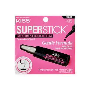 SuperStick Individual Lash Cluster Adhesive, Gentle Formula, 7 Day Hold, Cactus & Witch Hazel Extract, Dermatologist Tested, Waterproof Lash Glue, No Harsh Odor, Net Wt. 6.5g (0.23 oz.), Black SuperStick Individual Lash Cluster Adhesive, Gentle Formula, 7 Day Hold, Cactus & Witch Hazel Extract, Dermatologist Tested, Waterproof Lash Glue, No Harsh Odor, Net Wt. 6.5g (0.23 oz.), Black