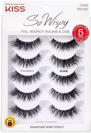So Wispy, False Eyelashes, 'Pompadour', 16mm, Includes 5 Pairs Of Lashes, Easy to Apply, Reusable Lash Clusters So Wispy, False Eyelashes, 'Pompadour', 16mm, Includes 5 Pairs Of Lashes, Easy to Apply, Reusable Lash Clusters