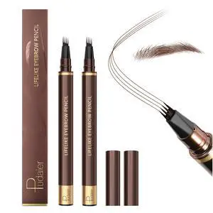 2 Pack Eyebrow Pen, Waterproof Microblading Eyebrow Pencil, 4 Tip Precise Eye Brow Makeup Pen for Women to Effortlessly Create Hair Like Natural Brows, Non Dry Out and Last All Day (Dark Brown) 2 Pack Eyebrow Pen, Waterproof Microblading Eyebrow Pencil, 4 Tip Precise Eye Brow Makeup Pen for Women to Effortlessly Create Hair Like Natural Brows, Non Dry Out and Last All Day (Dark Brown)