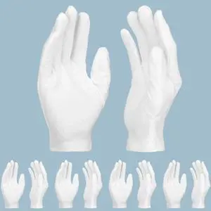 5 Pairs Archival Photo Gloves, White Small Work Gloves For Handling Art Working Photography Men & Womens Cloth Gloves Liners Bulk for Handling Jewelry, Film, Photo, Coin Metal Inspection 5 Pairs Archival Photo Gloves, White Small Work Gloves For Handling Art Working Photography Men & Womens Cloth Gloves Liners Bulk for Handling Jewelry, Film, Photo, Coin Metal Inspection