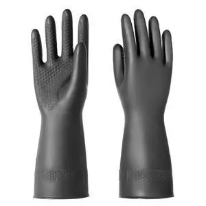 Chemical Resistant Gloves, Work Heavy Duty Industrial Rubber Gloves,12.2", 1 Pair Size Medium Chemical Resistant Gloves, Work Heavy Duty Industrial Rubber Gloves,12.2", 1 Pair Size Medium
