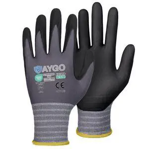 Safety Work Gloves MicroFoam Nitrile Coated, 3 Pairs KG18NB,Seamless Knit Nylon Glove for Men and Women, Ideal for Automotive,Warehouse,Construction (Large,Gray) Safety Work Gloves MicroFoam Nitrile Coated, 3 Pairs KG18NB,Seamless Knit Nylon Glove for Men and Women, Ideal for Automotive,Warehouse,Construction (Large,Gray)