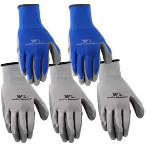 Nitrile-Coated Work Gloves - Abrasion & Cut Resistant, 5 Pack - Large (Pack of 5) Nitrile-Coated Work Gloves - Abrasion & Cut Resistant, 5 Pack - Large (Pack of 5)