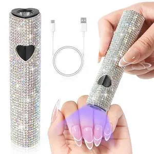 UV Light for Gel Nails, Handheld UV Nail Lamp, Portable LED Nail Lamp, Mini Nail Dryer, USB Nail Light for Fast Curing, White UV Light for Gel Nails, Handheld UV Nail Lamp, Portable LED Nail Lamp, Mini Nail Dryer, USB Nail Light for Fast Curing, White