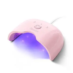 Mini LED UV Nail Lamp with Lightweight Design, P-ART06F Nail Dryer with Simple Button Control Cures All Soft Gels at Home, Especially Half-Cured Gel, Base Coat & Top Coat Pink Mini LED UV Nail Lamp with Lightweight Design, P-ART06F Nail Dryer with Simple Button Control Cures All Soft Gels at Home, Especially Half-Cured Gel, Base Coat & Top Coat Pink