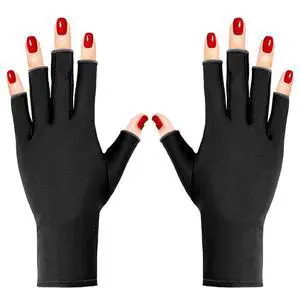 UV Gloves for Gel Manicures UPF50+ Fingerless Sun Protection Gloves for Gel Nail Lamp Driving Glove Women UV ProtectionBlack UV Gloves for Gel Manicures UPF50+ Fingerless Sun Protection Gloves for Gel Nail Lamp Driving Glove Women UV ProtectionBlack