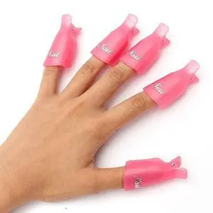 10PC Plastic Acrylic Nail Art Soak Off Cap Clip UV Gel Polish Remover Wrap Tool (Pink) 10PC Plastic Acrylic Nail Art Soak Off Cap Clip UV Gel Polish Remover Wrap Tool (Pink)