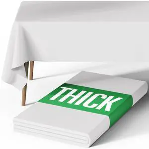 Rectangle Table Cloth 60" x 84" Durable Polyester Tablecloth Offers Reusable & Washable Protection, Ideal for Outdoor Party, Picnic, Wedding, Banquet and Birthday, 1 Pack, White Rectangle Table Cloth 60" x 84" Durable Polyester Tablecloth Offers Reusable & Washable Protection, Ideal for Outdoor Party, Picnic, Wedding, Banquet and Birthday, 1 Pack, White