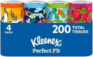Perfect Fit Facial Tissues, 4 Cannisters, 50 Tissues per Can, 2-Ply (200 Total), Packaging May Vary Perfect Fit Facial Tissues, 4 Cannisters, 50 Tissues per Can, 2-Ply (200 Total), Packaging May Vary