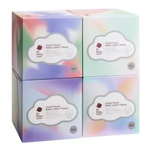 Cloud Touch Lotion Ultra Soft Facial Tissues, Hypoallergenic, Plant-based Materials, Clean Gentle Baby Essentials, 60 Tissues Per Box, 5-Ply (60 Count (Pack of 4)) Cloud Touch Lotion Ultra Soft Facial Tissues, Hypoallergenic, Plant-based Materials, Clean Gentle Baby Essentials, 60 Tissues Per Box, 5-Ply (60 Count (Pack of 4))