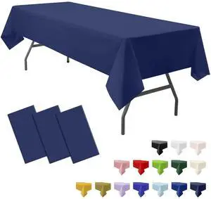 3-Pack Premium Plastic Deep Navy Blue Tablecloth Disposable 54 x 108 Inch. Rectangle Table Cover PEVA Party Marine Midnight Blue Table Cloths for Parties Birthday Wedding Picnic Banquet 3-Pack Premium Plastic Deep Navy Blue Tablecloth Disposable 54 x 108 Inch. Rectangle Table Cover PEVA Party Marine Midnight Blue Table Cloths for Parties Birthday Wedding Picnic Banquet