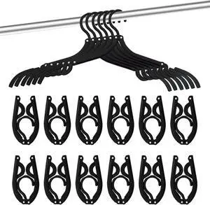 12 PCS Travel Hangers - Cruise Ship Essentials Portable Folding Clothes Hangers Travel Essentials Foldable Clothes Drying Rack for Travel (Black) 12 PCS Travel Hangers - Cruise Ship Essentials Portable Folding Clothes Hangers Travel Essentials Foldable Clothes Drying Rack for Travel (Black)