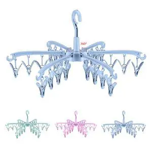 Foldable Drying Rack with 24 Clips for Drying Socks Lingerie Baby Clothes Drying Towels Rotatable Sock Drying Rack Foldable Drying Rack with 24 Clips for Drying Socks Lingerie Baby Clothes Drying Towels Rotatable Sock Drying Rack