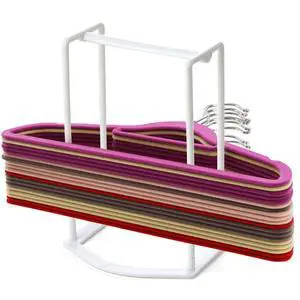 Hanger Stacker Organizer Stand, White Portable Hanger Holder Laundry Room Organization Hanger Rack Storage Hanger Stacker Organizer Stand, White Portable Hanger Holder Laundry Room Organization Hanger Rack Storage