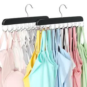2 Pack Bra Hanger, Capacity Foldable Tank Top Hanger with 40 Hooks, Bra Hangers for Closet Organizer, Premium Wooden Space Saving Hangers Closet Organizers and Storage for Dorm & Apartment 2 Pack Bra Hanger, Capacity Foldable Tank Top Hanger with 40 Hooks, Bra Hangers for Closet Organizer, Premium Wooden Space Saving Hangers Closet Organizers and Storage for Dorm & Apartment