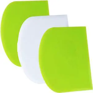 Dough Scraper Bench Scraper - 3P 4.7x3.7" Plastic Flexible Bowl Scraper, Sharp Edge & Angles Cake Scraper. Non-Slip Bakeware Decorating Tools Sculpting & Modeling Tools - Green+White+Green Dough Scraper Bench Scraper - 3P 4.7x3.7" Plastic Flexible Bowl Scraper, Sharp Edge & Angles Cake Scraper. Non-Slip Bakeware Decorating Tools Sculpting & Modeling Tools - Green+White+Green