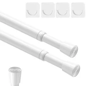 2pcs Spring Tension Rods Adjustable 26 to 39 inch Small Tension Curtain Rod No Drilling Expandable Spring Loaded Curtain Rod,Suitable for Doors and Windows 28 to 36 inch, White 2pcs Spring Tension Rods Adjustable 26 to 39 inch Small Tension Curtain Rod No Drilling Expandable Spring Loaded Curtain Rod,Suitable for Doors and Windows 28 to 36 inch, White
