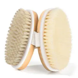 2 Pack Dry Brushing Body Brush, Natural and Soft Bristle Shower Brush for Body Cleaning, Exfoliating Bath Brush for Lymphatic Drainage Improve Circulation, Body Exfoliator Scrubber for Women Men 2 Pack Dry Brushing Body Brush, Natural and Soft Bristle Shower Brush for Body Cleaning, Exfoliating Bath Brush for Lymphatic Drainage Improve Circulation, Body Exfoliator Scrubber for Women Men