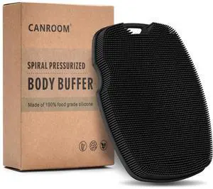 Silicone Body Scrubber - Zinc Infused-Highly Elastic Bristles Exfoliating Body Scrubber for Shower Body,Cellulite Reduction,Blood Circulation- Black Silicone Body Scrubber - Zinc Infused-Highly Elastic Bristles Exfoliating Body Scrubber for Shower Body,Cellulite Reduction,Blood Circulation- Black