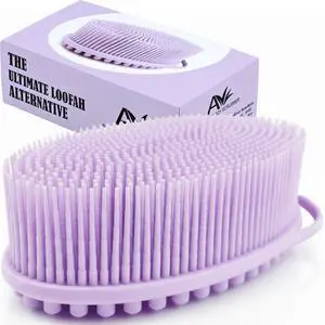 Premium Silicone Body Scrubber - Trusted Since 2017 - SGS Certified Food Grade Dual Sided Bath Brush, Quick-Dry Exfoliating Loofah Alternative, Massage Brush Sensitive Skin Women Men Premium Silicone Body Scrubber - Trusted Since 2017 - SGS Certified Food Grade Dual Sided Bath Brush, Quick-Dry Exfoliating Loofah Alternative, Massage Brush Sensitive Skin Women Men