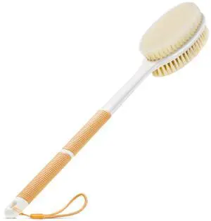Body Scrubber Anti Slip for Shower, Shower Brush Long Handle with Stiff and Soft Bristles, Body Wash Exfoliating Back Scrubber for Bath or Dry Brushing Body Brush(Orange) Body Scrubber Anti Slip for Shower, Shower Brush Long Handle with Stiff and Soft Bristles, Body Wash Exfoliating Back Scrubber for Bath or Dry Brushing Body Brush(Orange)