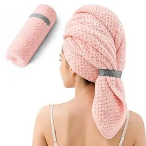 Large Hair Towel Wrap for Women, Quick-Dry Turban, Ultra Absorbent & Anti-Frizz, Ideal for Long, Thick & Curly Hair, Soft Lightweight Microfiber Drying Towel (24x42, Pink) Large Hair Towel Wrap for Women, Quick-Dry Turban, Ultra Absorbent & Anti-Frizz, Ideal for Long, Thick & Curly Hair, Soft Lightweight Microfiber Drying Towel (24x42, Pink)