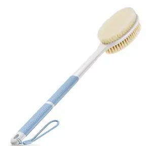 Back Scrubber Anti Slip for Shower, Shower Brush Long Handle with Stiff and Soft Bristles, Body Exfoliator for Bath or Dry Brush(Blue) Back Scrubber Anti Slip for Shower, Shower Brush Long Handle with Stiff and Soft Bristles, Body Exfoliator for Bath or Dry Brush(Blue)