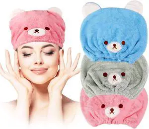 3Pcs Hair Drying Towel for Kids Girls Soft Absorbent Kids Dry Hair Cap Kids Hair Towel Wrap Head Towel Wraps for Kids 3Pcs Hair Drying Towel for Kids Girls Soft Absorbent Kids Dry Hair Cap Kids Hair Towel Wrap Head Towel Wraps for Kids