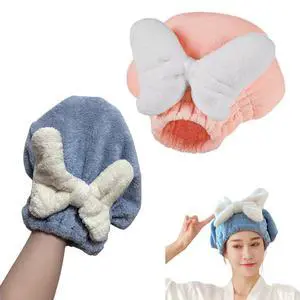 2 Pack Hair Drying Caps Ultra Absorbent Hair Turban Microfiber Hair Towel Wrap Head Towels for Shower Curly Thick Long Hair Conditioner Hair Oil Serum Overnight Conditioning Treatment 2 Pack Hair Drying Caps Ultra Absorbent Hair Turban Microfiber Hair Towel Wrap Head Towels for Shower Curly Thick Long Hair Conditioner Hair Oil Serum Overnight Conditioning Treatment