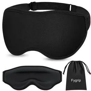 3D Eye Mask Sleep Mask for Men & Women, 100% Pressure-Free & Light Block-Out Eye Mask for Sleep with Easy Adjustable Strap, Night Eye Cover for Travel, Black 3D Eye Mask Sleep Mask for Men & Women, 100% Pressure-Free & Light Block-Out Eye Mask for Sleep with Easy Adjustable Strap, Night Eye Cover for Travel, Black