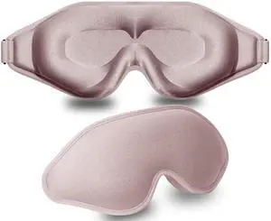 Sleep Mask, 3D Deep Contoured Eye Covers for Sleeping, 99% Block Out Light Eye Mask,Zero Pressure Cup Blindfold for Men Women, with Adjustable Strap for Sleeping, Yoga, Traveling (Pink) Sleep Mask, 3D Deep Contoured Eye Covers for Sleeping, 99% Block Out Light Eye Mask,Zero Pressure Cup Blindfold for Men Women, with Adjustable Strap for Sleeping, Yoga, Traveling (Pink)