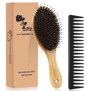 Hair Brush Comb Set Boar Bristle Hairbrush for Curly Thick Long Fine Dry Wet Hair,Best Travel Bamboo Paddle Detangler Detangling Hair Brushes for Women Men Kids Adding Shine Smoothing Hair Hair Brush Comb Set Boar Bristle Hairbrush for Curly Thick Long Fine Dry Wet Hair,Best Travel Bamboo Paddle Detangler Detangling Hair Brushes for Women Men Kids Adding Shine Smoothing Hair
