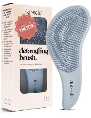 Detangler Brush Gentle Curly Hair Brush with Flexible Bristles for All Hair Types - Wet or Dry | Detangling Hair Brushes for Women & Men, Hairbrush for Adults & Kids - Haze Blue Detangler Brush Gentle Curly Hair Brush with Flexible Bristles for All Hair Types - Wet or Dry | Detangling Hair Brushes for Women & Men, Hairbrush for Adults & Kids - Haze Blue