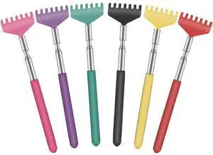 6 Pack Extendable Back Scratcher - Portable Telescoping Metal Back Scratchers/Hand Massager with Soft Rubber Handles for Thanksgiving, Birthday, Christmas Gifts 6 Pack Extendable Back Scratcher - Portable Telescoping Metal Back Scratchers/Hand Massager with Soft Rubber Handles for Thanksgiving, Birthday, Christmas Gifts