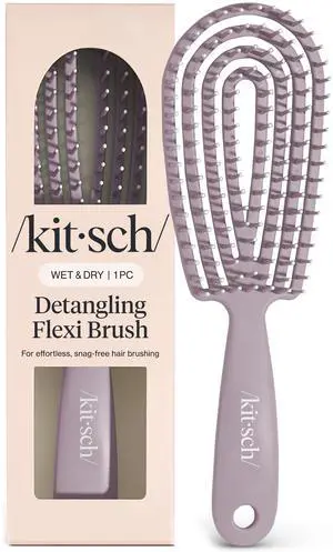 Hair Brush Detangler Flexi Flow Hair Brush for Women, Men & Kids | Detangling Brushes for Curly Hair with Bendable Frame, Bounce Curl Defining Brush for Wet or Dry Strands - Soft Violet Hair Brush Detangler Flexi Flow Hair Brush for Women, Men & Kids | Detangling Brushes for Curly Hair with Bendable Frame, Bounce Curl Defining Brush for Wet or Dry Strands - Soft Violet